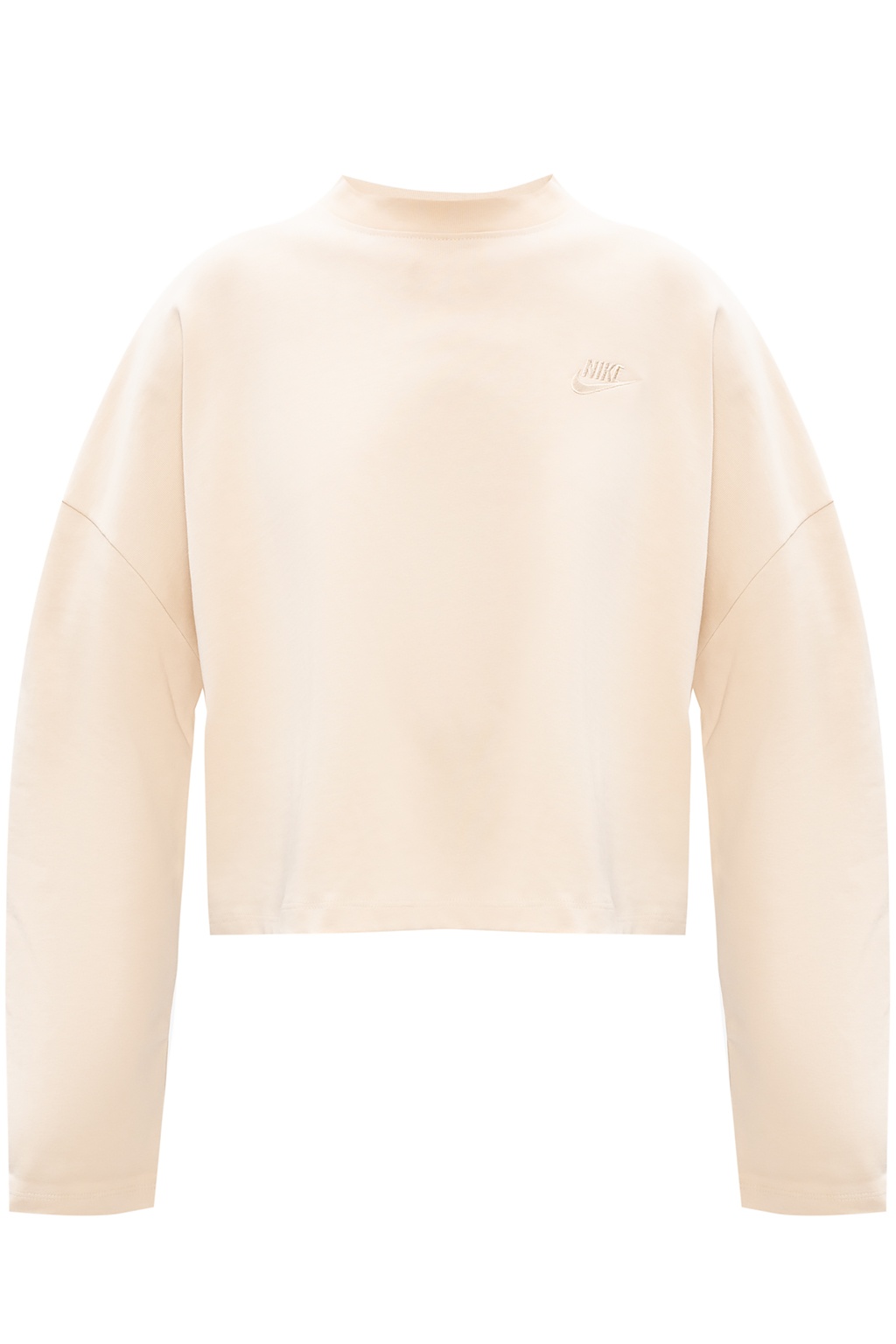 Nike cream cropped clearance sweatshirt